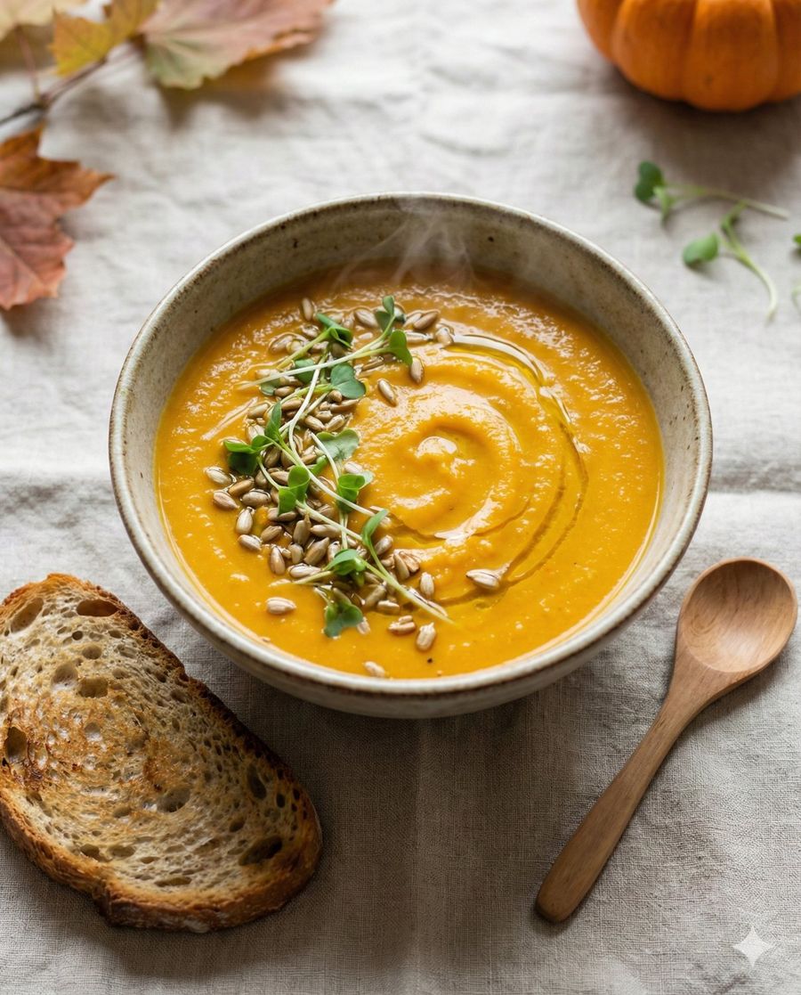 Crema asada de calabaza