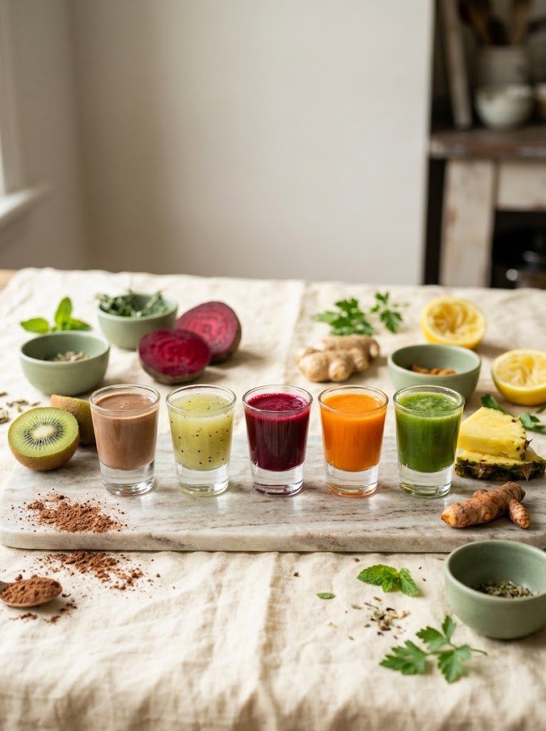 Shots de colores para la mañana